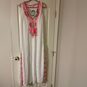 Lilly Pulitzer Maxi Dress with Pink Accents